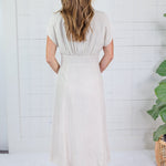 Mathilda Camel Linen Maxi Dress Molly Bracken