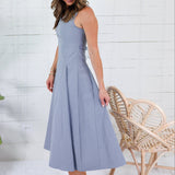 Maureen Stone Grey Midi Dress Elle Grey