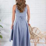 Maureen Stone Grey Midi Dress Elle Grey