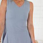 Maureen Stone Grey Midi Dress Elle Grey
