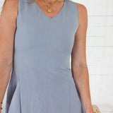 Maureen Stone Grey Midi Dress Elle Grey