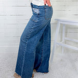 Maya Success Porkchop Pocket Wide Leg Jean KUT