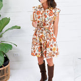 McDowell  Fall Floral Mini Dress Entro