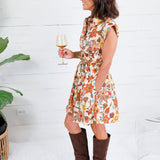 McDowell  Fall Floral Mini Dress Entro