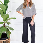 Meg Definitely Black Wide Leg Jean Kut