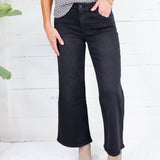 Meg Definitely Black Wide Leg Jean Kut