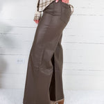 Meg Toffee Coated Wide Leg Denim Kut