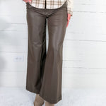 Meg Toffee Coated Wide Leg Denim Kut