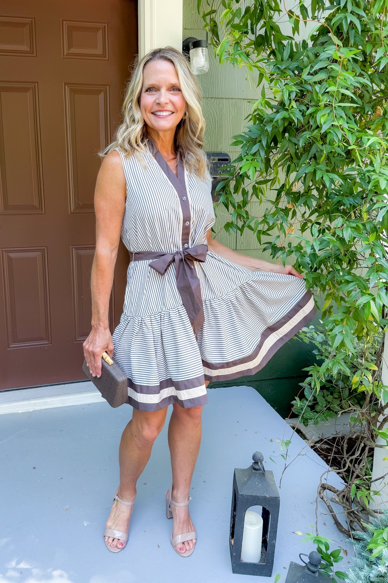 Melina Mocha Brown + Bamboo Clasp Clutch - A4 Accessories - Handbags - Clover + Bee