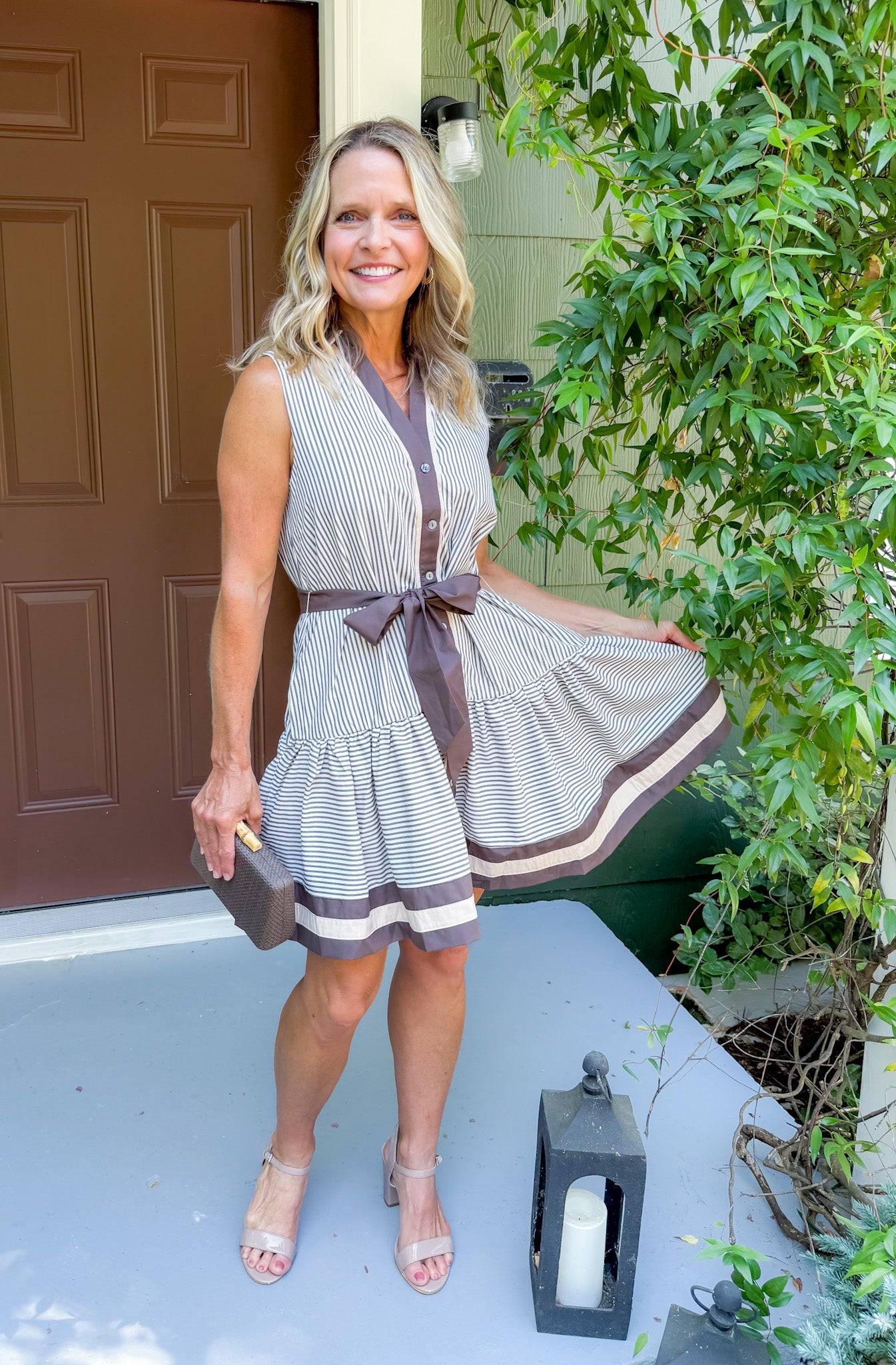 Melina Mocha Brown + Bamboo Clasp Clutch - A4 Accessories - Handbags - Clover + Bee