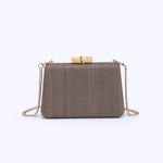 Melina Mocha Brown + Bamboo Clasp Clutch - A4 Accessories - Handbags - Clover + Bee