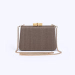Melina Mocha Brown + Bamboo Clasp Clutch - A4 Accessories - Handbags - Clover + Bee