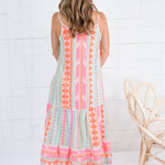 Michael Neon Aztec Maxi Dress Elan