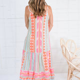 Michael Neon Aztec Maxi Dress Elan