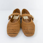 Mikel Brown Perforated Suede Mary Janes