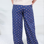 Milan Navy + Sienna Dotty Pleated Wide Pants Glam