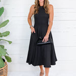 Miley Black Eel Scooped Crossbody Bag