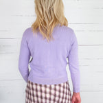 Milton Lavender Cardigan Lucy Paris