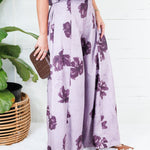 Mimi Grape Floral Palazzo Pants Glam