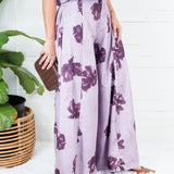 Mimi Grape Floral Palazzo Pants Glam