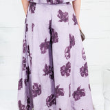 Mimi Grape Floral Palazzo Pants Glam