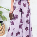 Mimi Grape Floral Palazzo Pants Glam