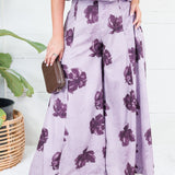 Mimi Grape Floral Palazzo Pants Glam
