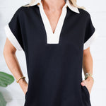 Minerva Black Scuba Maxi Dress Entro
