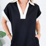 Minerva Black Scuba Maxi Dress Entro
