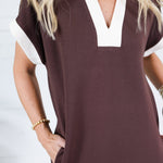 Minerva Espresso Scuba Maxi Dress Entro