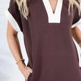 Minerva Espresso Scuba Maxi Dress Entro
