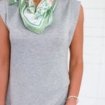 Mod Heather Grey Scuba Knit Midi Dress