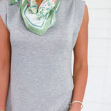 Mod Heather Grey Scuba Knit Midi Dress