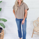 Molly Brown Pinstripe Boxy Top