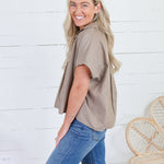 Molly Brown Pinstripe Boxy Top