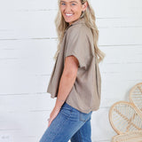 Molly Brown Pinstripe Boxy Top