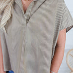 Molly Brown Pinstripe Boxy Top
