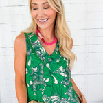 Molly Emerald Sleeveless Top Briton Court