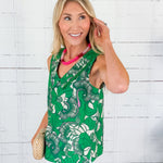 Molly Emerald Sleeveless Top Briton Court