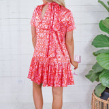 Molly Pink Tie Back Mini Dress Karlie