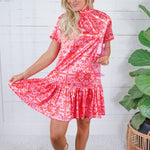 Molly Pink Tie Back Mini Dress Karlie