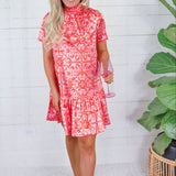 Molly Pink Tie Back Mini Dress Karlie