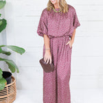 Morgan Burgundy Dotty Pants Glam