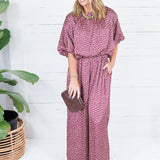 Morgan Burgundy Dotty Pants Glam