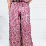 Morgan Burgundy Dotty Pants Glam