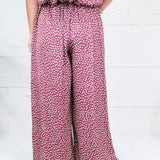 Morgan Burgundy Dotty Pants Glam