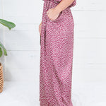 Morgan Burgundy Dotty Pants Glam