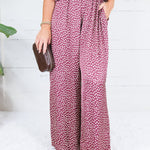 Morgan Burgundy Dotty Pants Glam