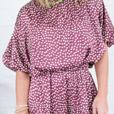 Morgan Burgundy Dotty Pants Glam
