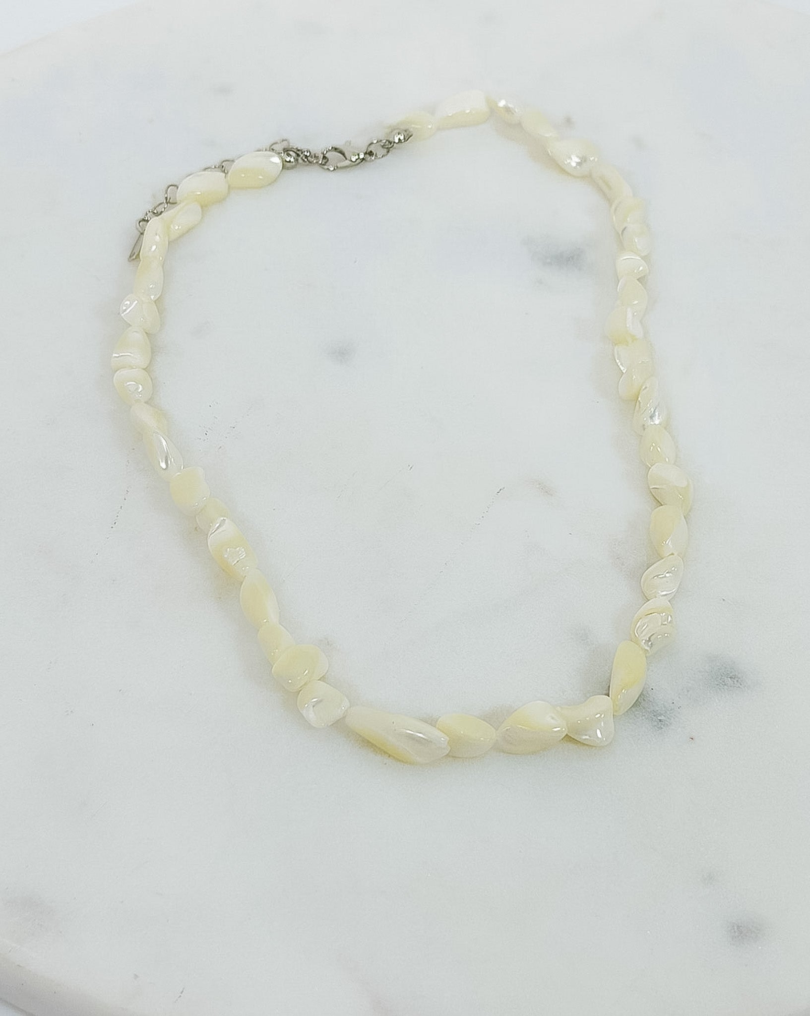 Mother of Pearl Shell Nugget Necklace - A3 Accessories - Jewelry - Clover + Bee